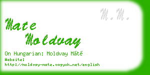 mate moldvay business card
